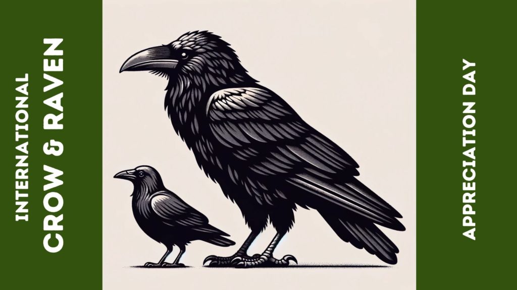 illustration of crow and raven